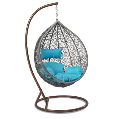 Garden Wicker Patio Rattan, Hanging Chair With Stand Weight Limit